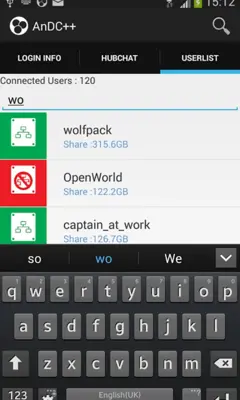 AnDCPP android App screenshot 3